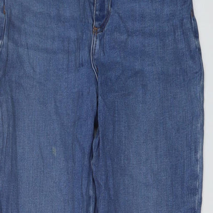 River Island Girls Blue Cotton Skinny Jeans Size 13-14 Years Regular Button