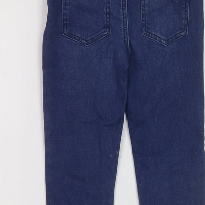 Denim & Co. Girls Blue Cotton Jegging Jeans Size 8-9 Years Regular Pullover