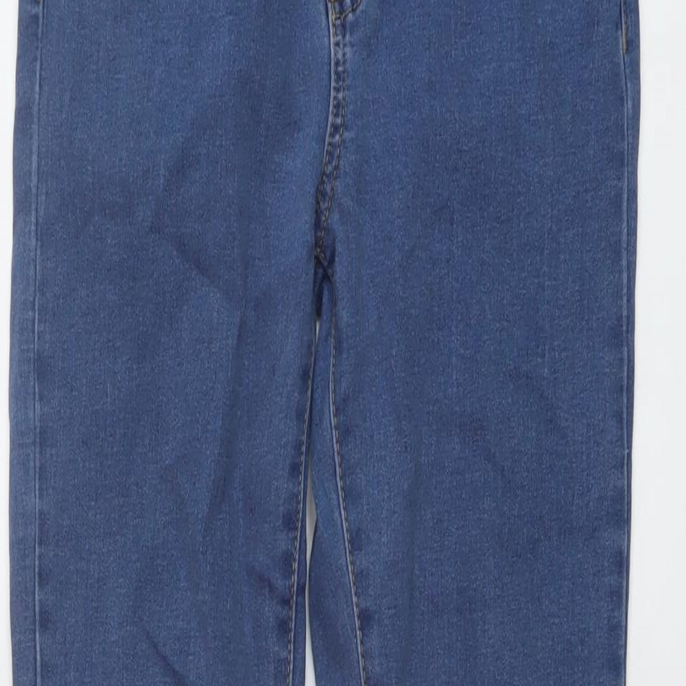 Denim & Co. Womens Blue Cotton Skinny Jeans Size 10 L28 in Regular Button