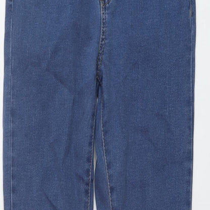 Denim & Co. Womens Blue Cotton Skinny Jeans Size 10 L28 in Regular Button