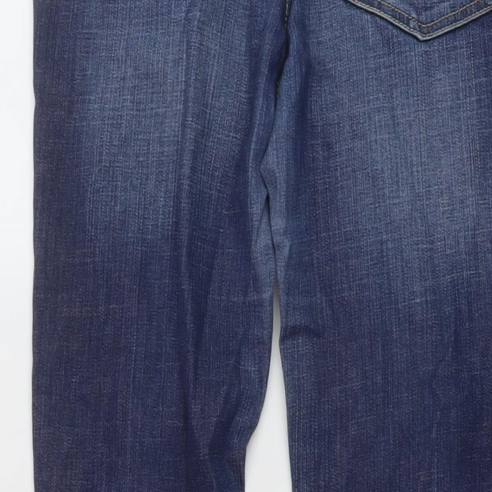Rag Freak Womens Blue Cotton Bootcut Jeans Size 10 L30 in Regular Button