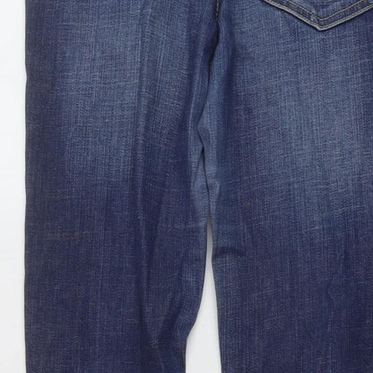 Rag Freak Womens Blue Cotton Bootcut Jeans Size 10 L30 in Regular Button