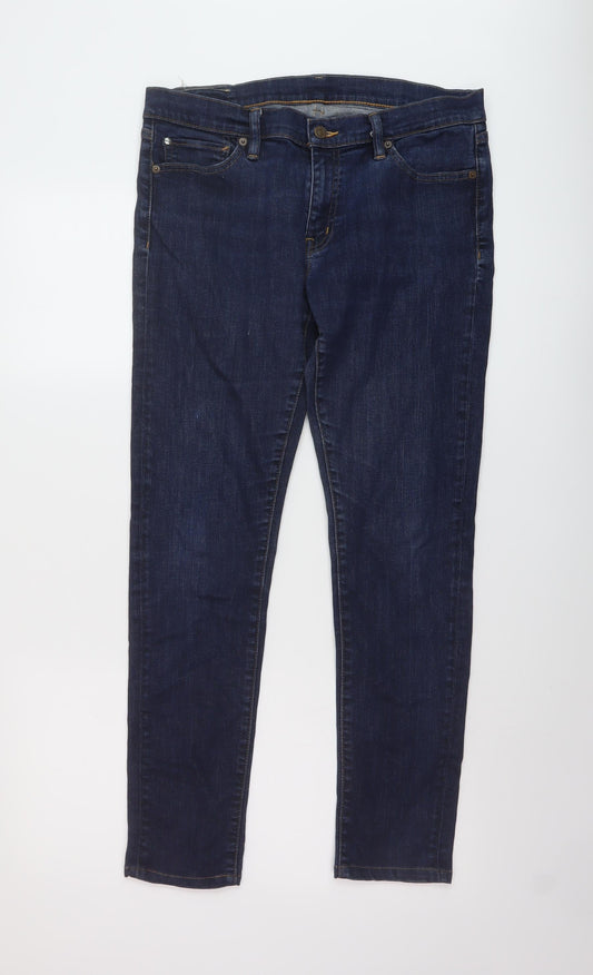 Denim & Supply Mens Blue Cotton Skinny Jeans Size 31 in L32 in Regular Button