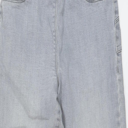 NEXT Womens Grey Cotton Skinny Jeans Size 14 L28 in Regular