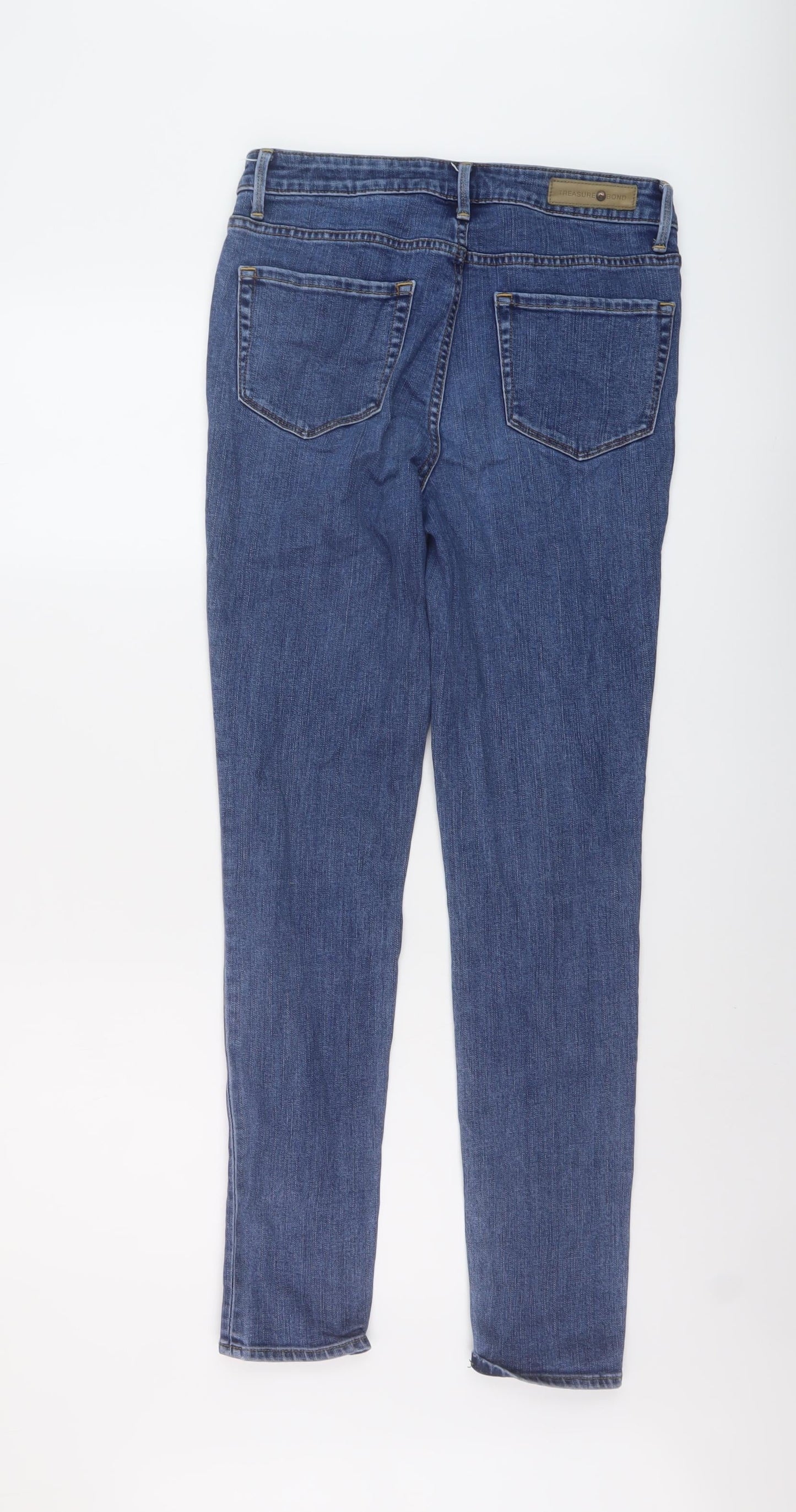 Treasure Bond Womens Blue Cotton Skinny Jeans Size 30 in L30 in Regular Button