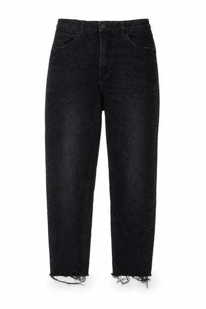 Womens UK Size 10 Cropp Regular Fit Mom Black Jeans