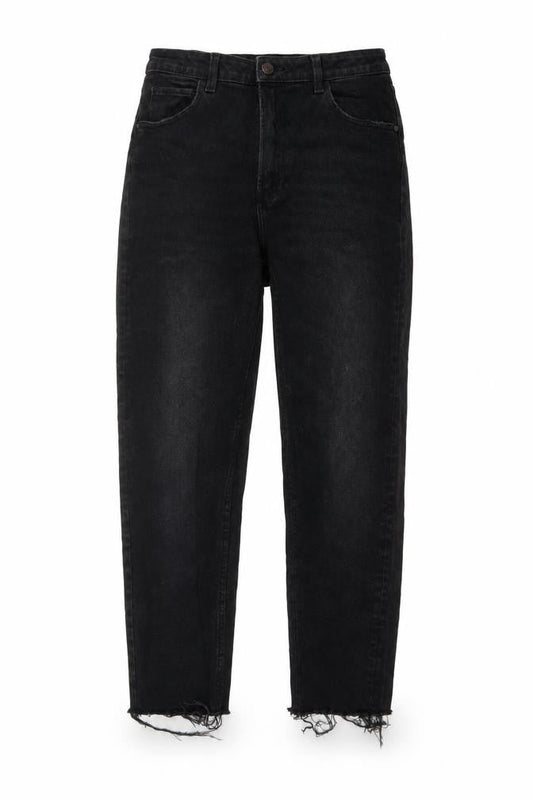 Womens UK Size 10 Cropp Regular Fit Mom Black Jeans