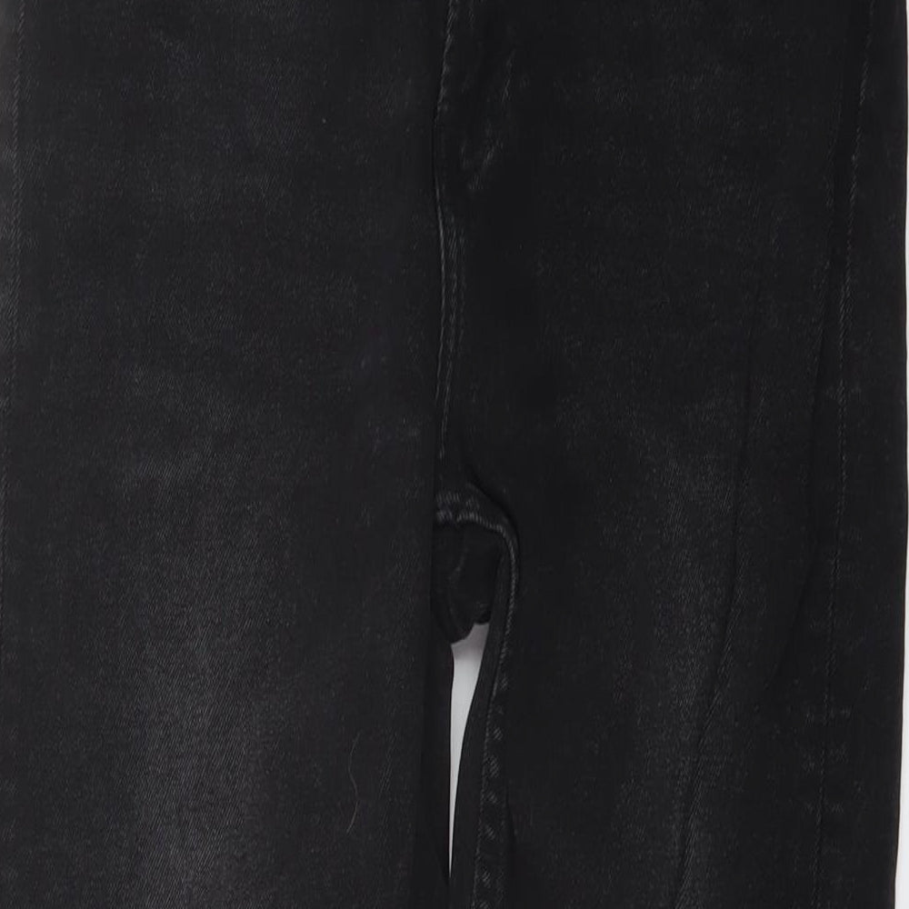 Womens UK Size 10 Cropp Regular Fit Mom Black Jeans