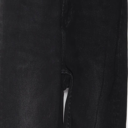 Womens UK Size 10 Cropp Regular Fit Mom Black Jeans