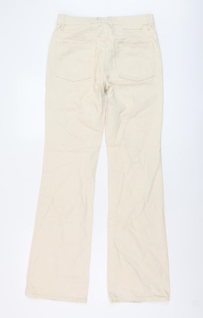 COLLUSION Womens Beige Cotton Flared Jeans Size 26 in L32 in Regular Button