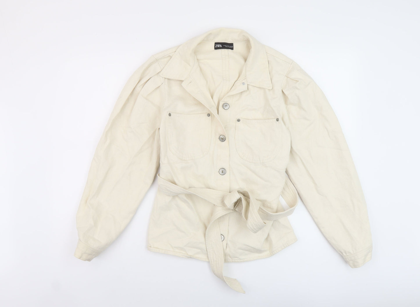 Womens UK Size M Zara Beige Jacket