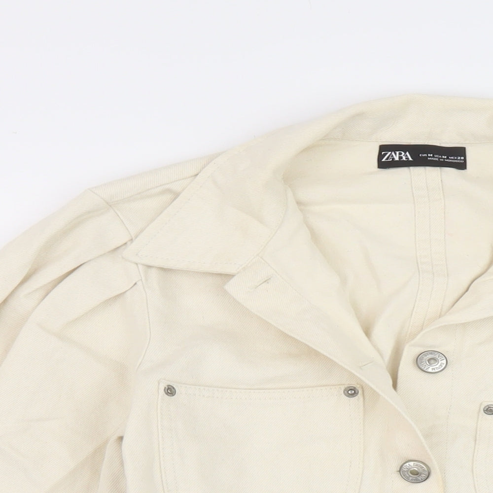 Womens UK Size M Zara Beige Jacket