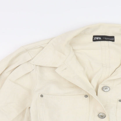 Womens UK Size M Zara Beige Jacket