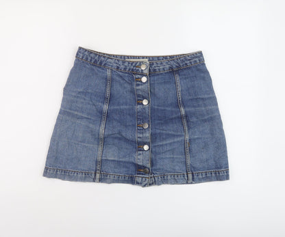 Womens UK Size 30 in Topshop Mini Denim Skirt