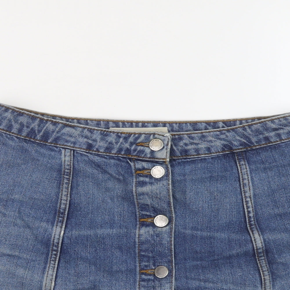 Womens UK Size 30 in Topshop Mini Denim Skirt