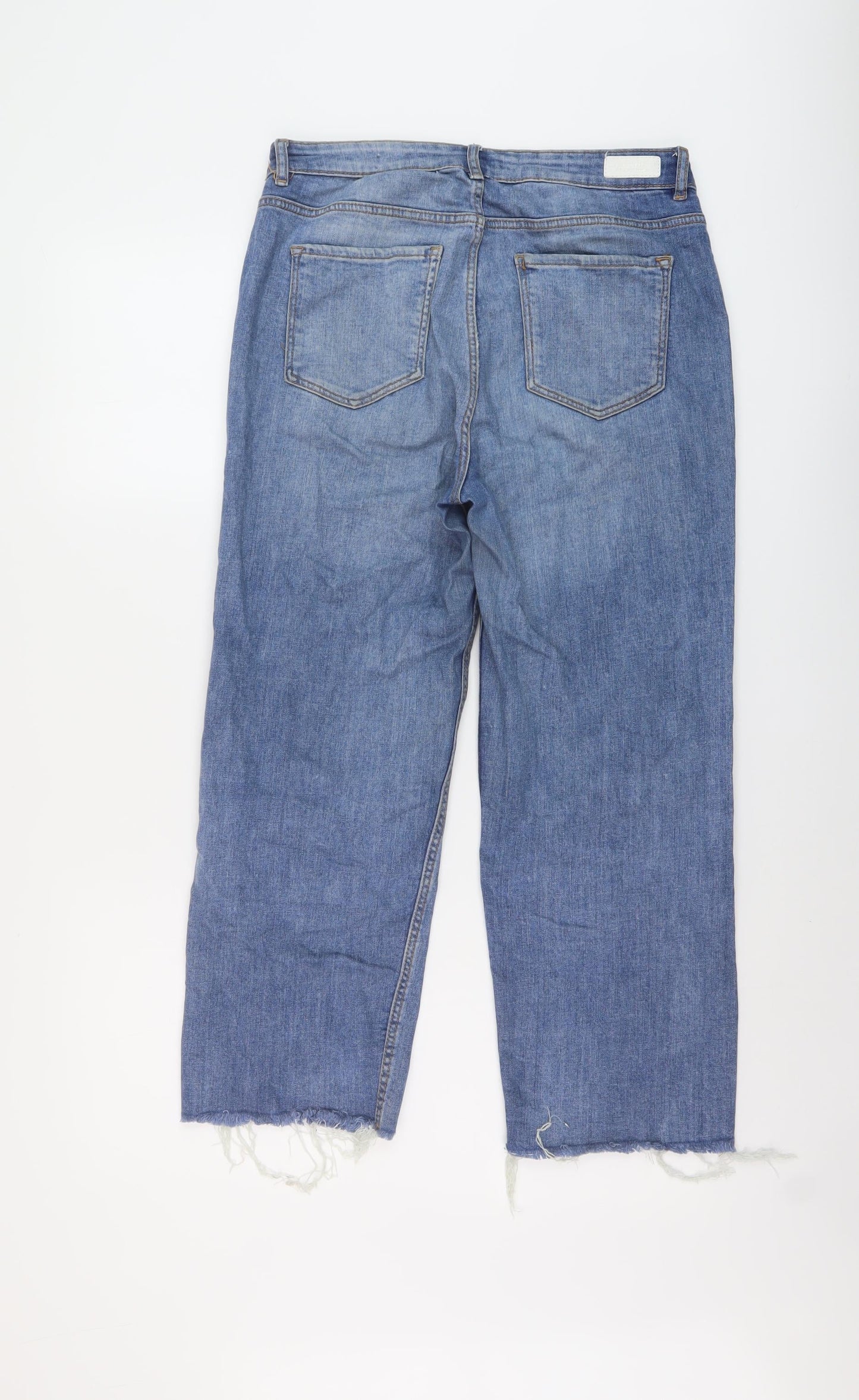 Formula Joven Womens Blue Cotton Mom Jeans Size 10 L23 in Regular Button