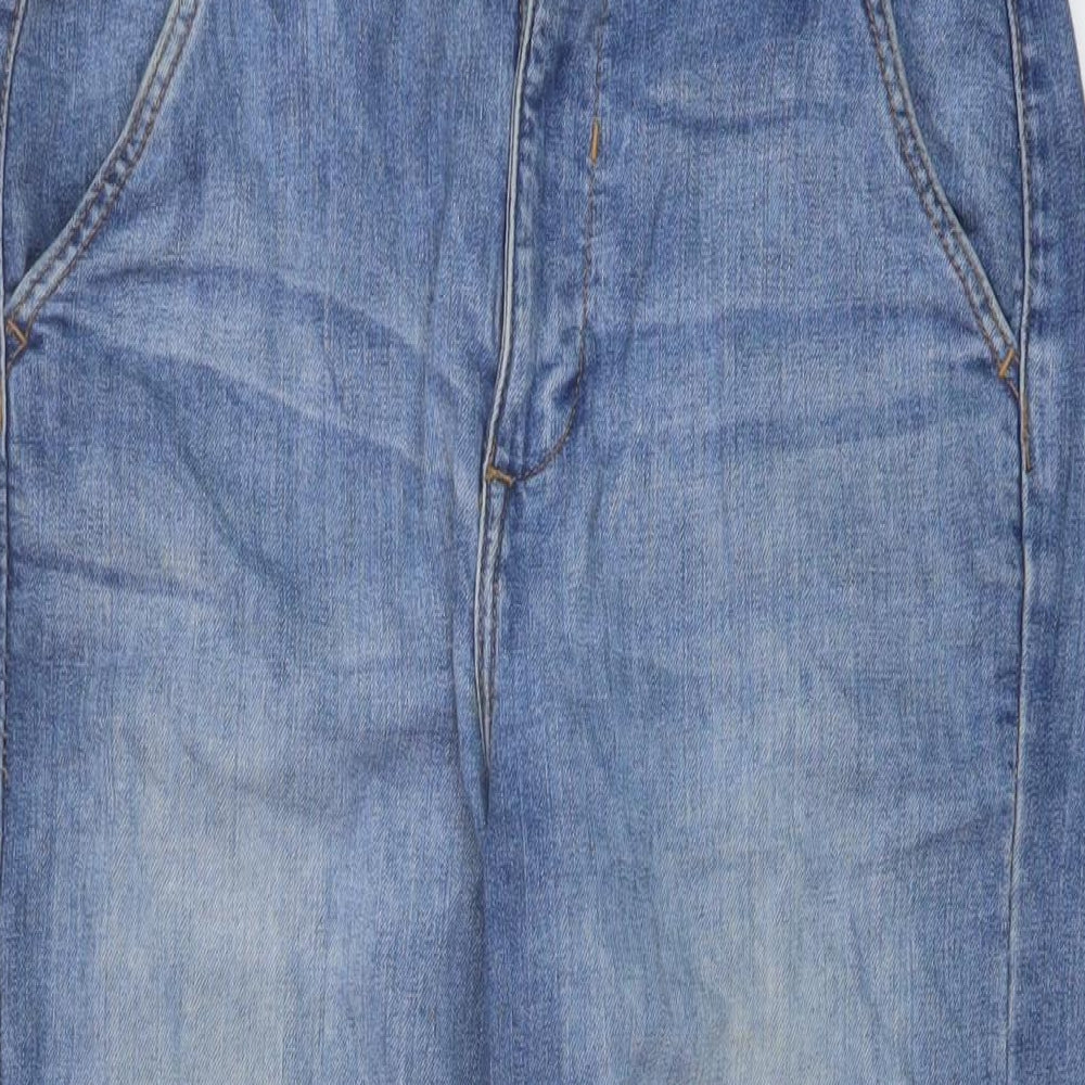 Formula Joven Womens Blue Cotton Mom Jeans Size 10 L23 in Regular Button