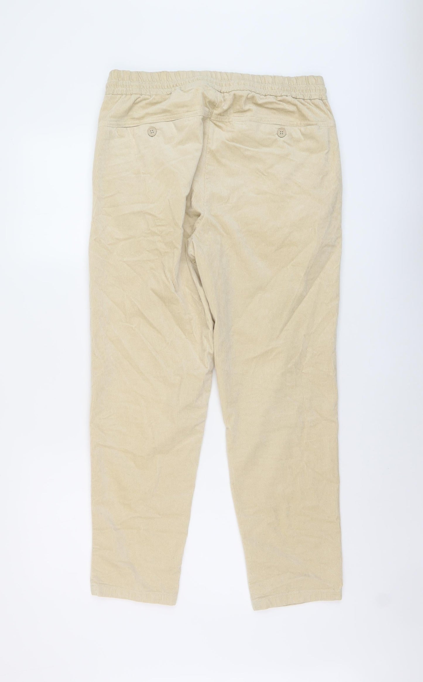 Womens UK Size M Zara Regular Fit  Beige Trousers