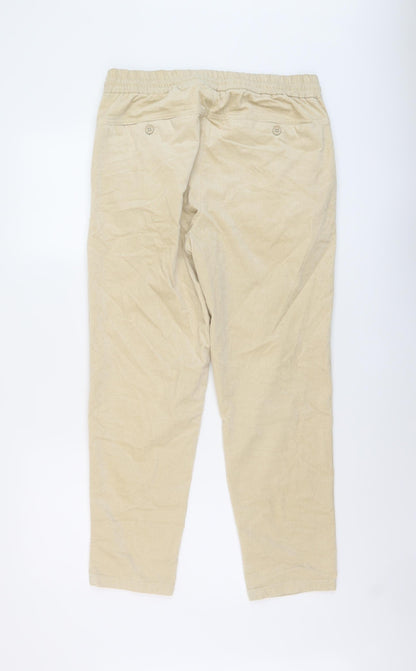 Womens UK Size M Zara Regular Fit  Beige Trousers