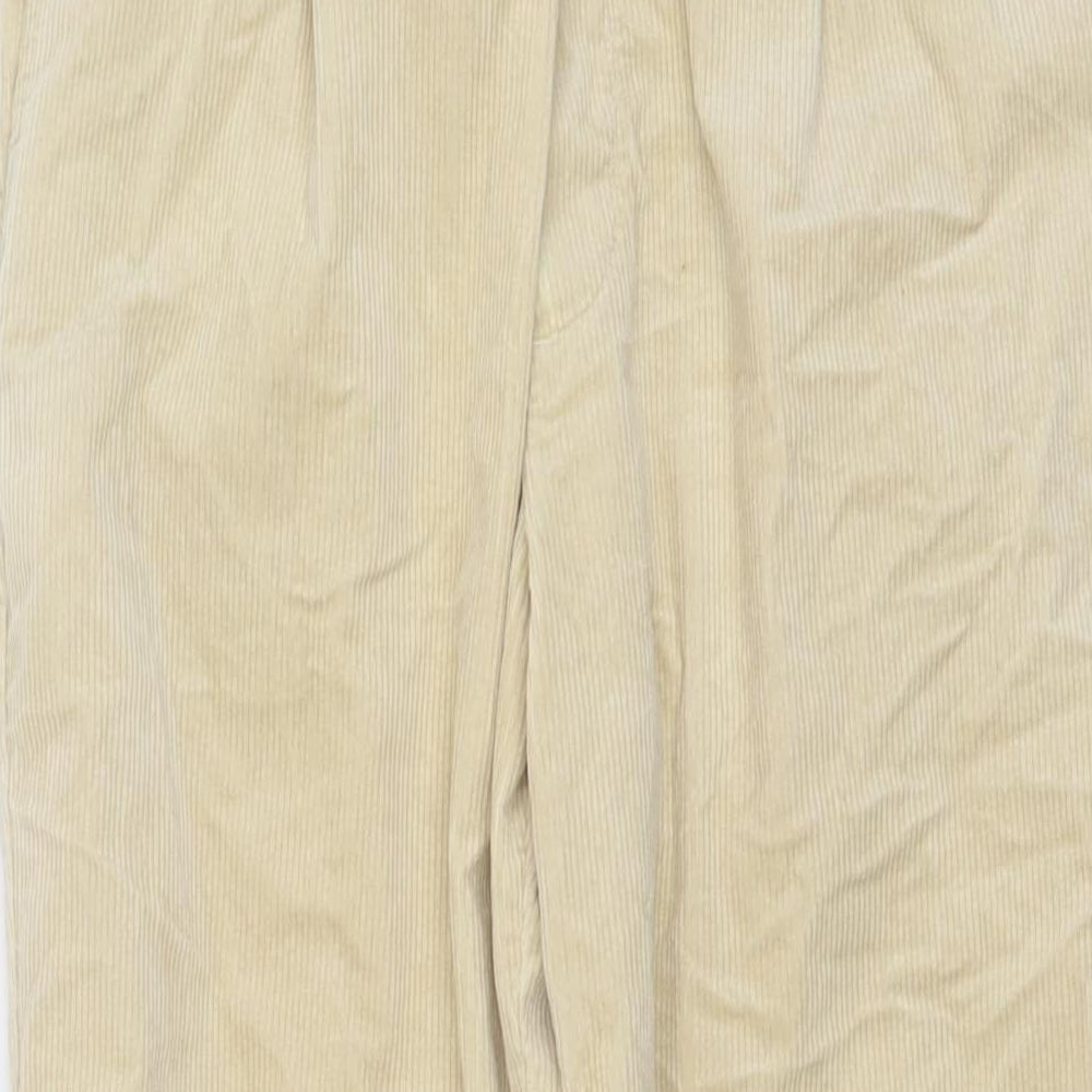 Womens UK Size M Zara Regular Fit  Beige Trousers
