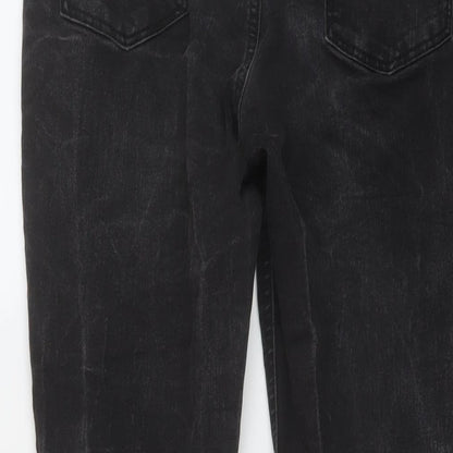 Denim & Co. Womens Black Cotton Skinny Jeans Size 12 L29 in Regular Button