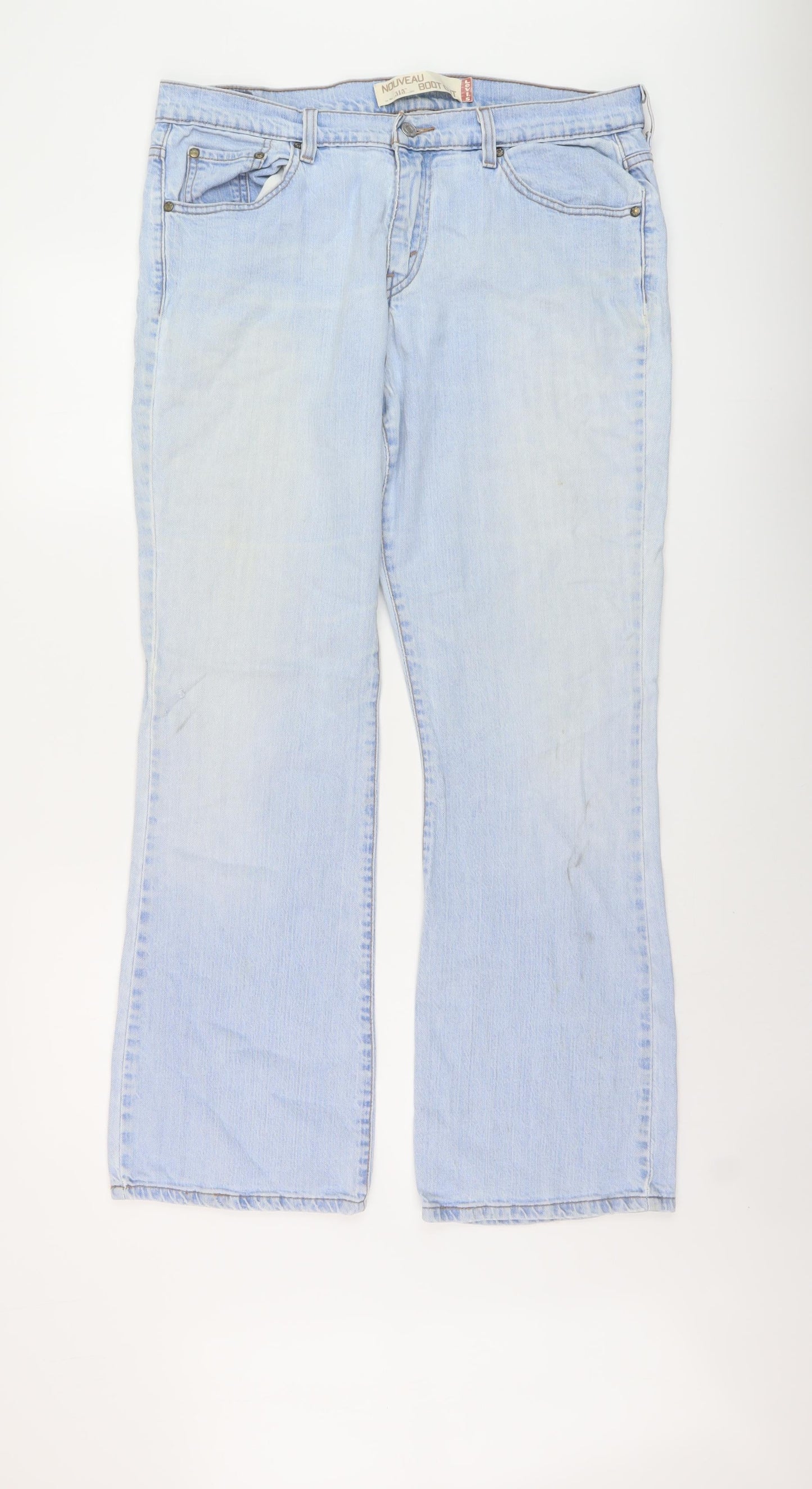 Levi's Womens Black Cotton Bootcut Jeans Size 34 in L31 in Regular Button