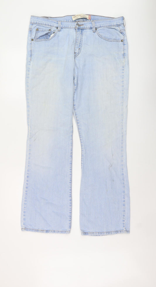 Levi's Womens Black Cotton Bootcut Jeans Size 34 in L31 in Regular Button