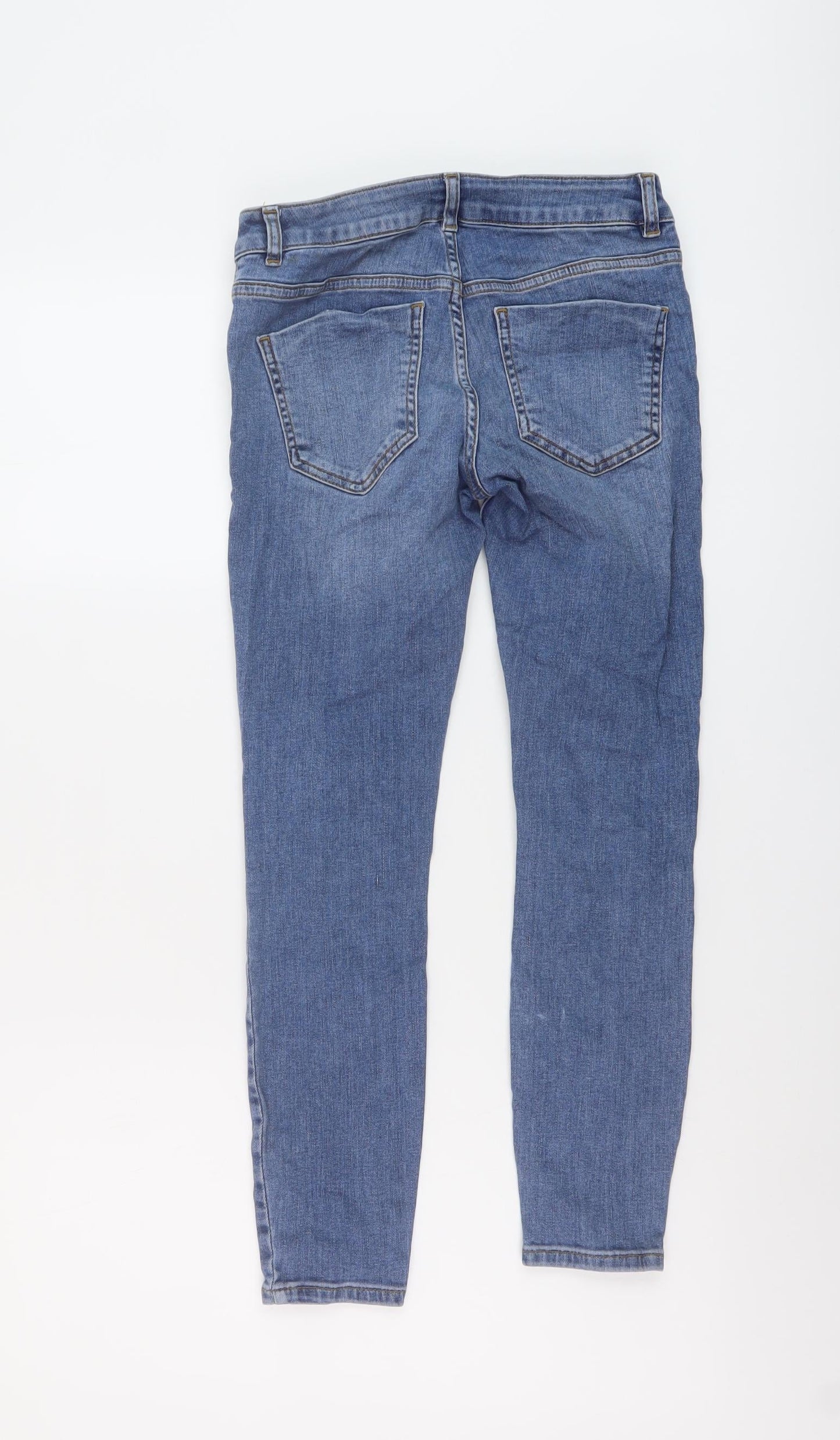 ASOS Womens Blue Cotton Skinny Jeans Size 25 in L25 in Regular Button