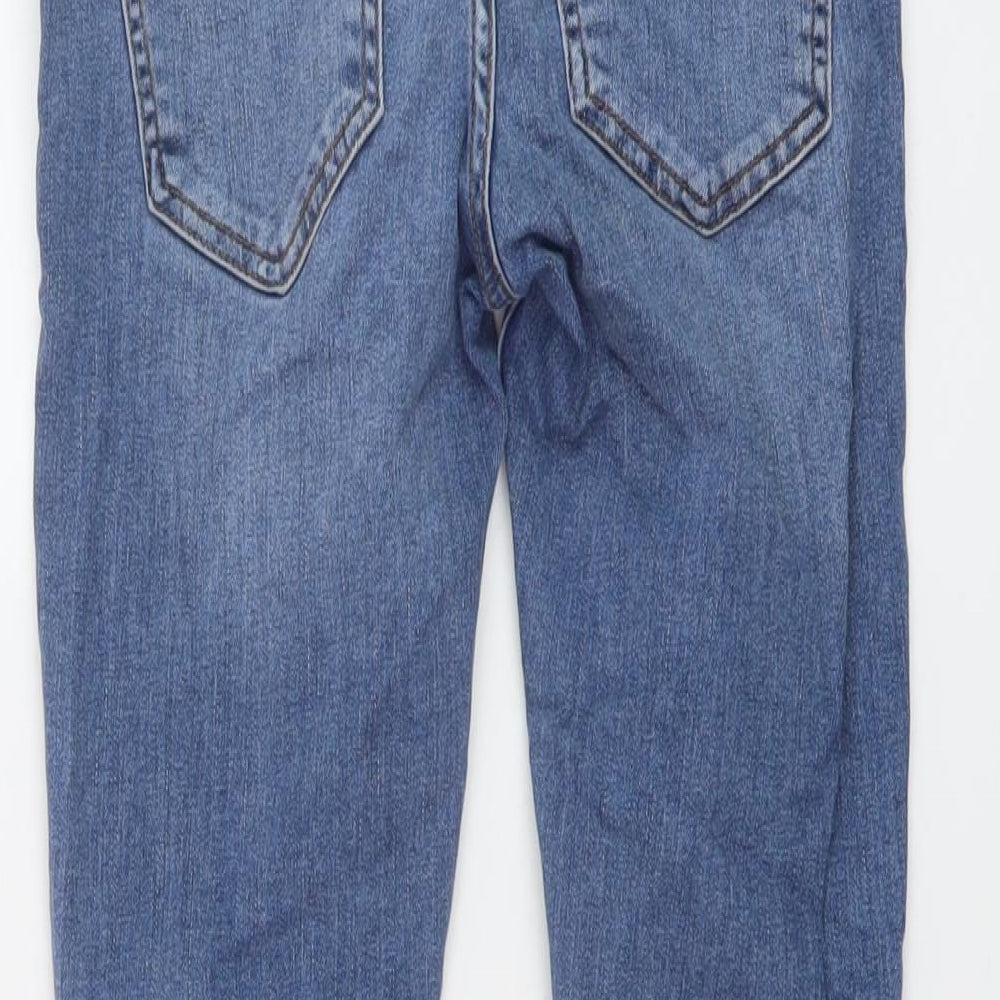 ASOS Womens Blue Cotton Skinny Jeans Size 25 in L25 in Regular Button