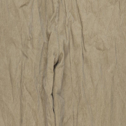 Marks and Spencer Mens Beige Cotton Trousers Size 42 in L31 in Regular Button