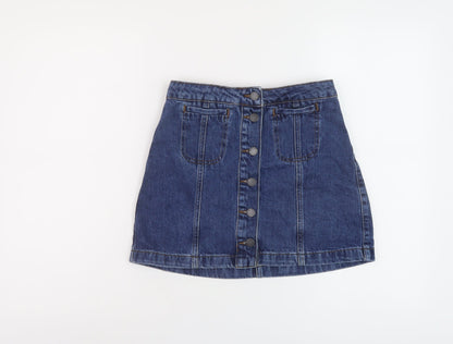 Womens UK Size 6 Topshop Mini Denim Skirt