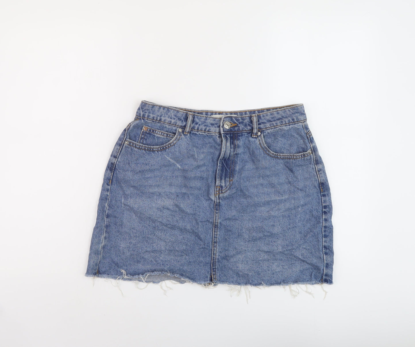 Womens UK Size 12 Denim & Co. Mini Denim Skirt