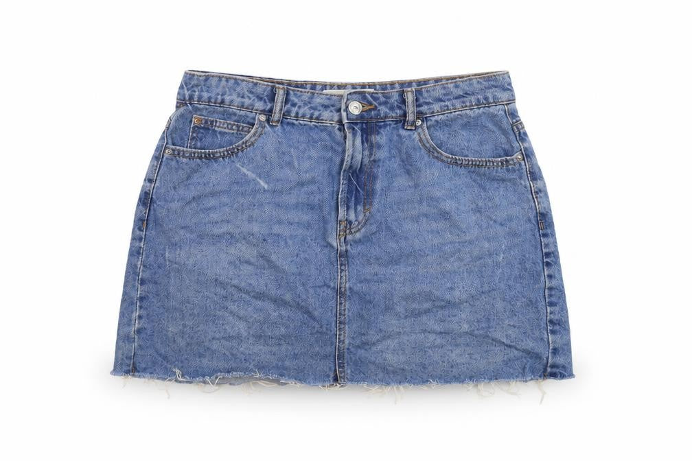 Womens UK Size 12 Denim & Co. Mini Denim Skirt