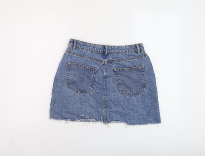 Womens UK Size 12 Denim & Co. Mini Denim Skirt