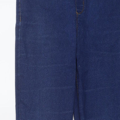 Denim & Co. Womens Blue Cotton Skinny Jeans Size 10 L28 in Regular