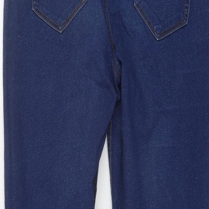 Denim & Co. Womens Blue Cotton Skinny Jeans Size 10 L28 in Regular
