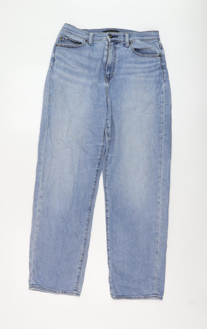 Uniqlo Womens Blue Cotton Mom Jeans Size 28 in L28 in Regular Button