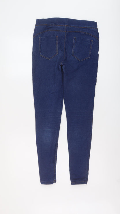 Denim & Co. Womens Blue Cotton Skinny Jeans Size 10 L28 in Regular