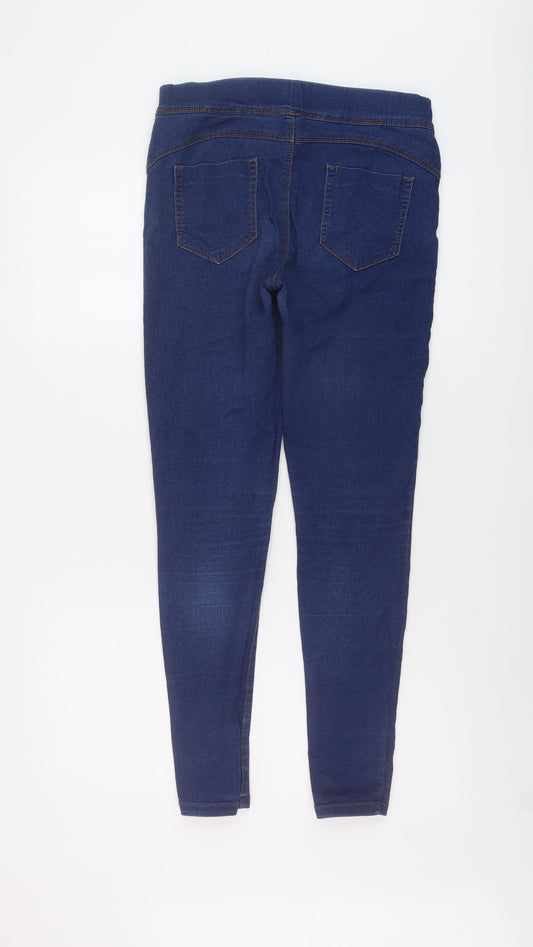 Denim & Co. Womens Blue Cotton Skinny Jeans Size 10 L28 in Regular