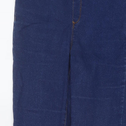 Denim & Co. Womens Blue Cotton Skinny Jeans Size 10 L28 in Regular
