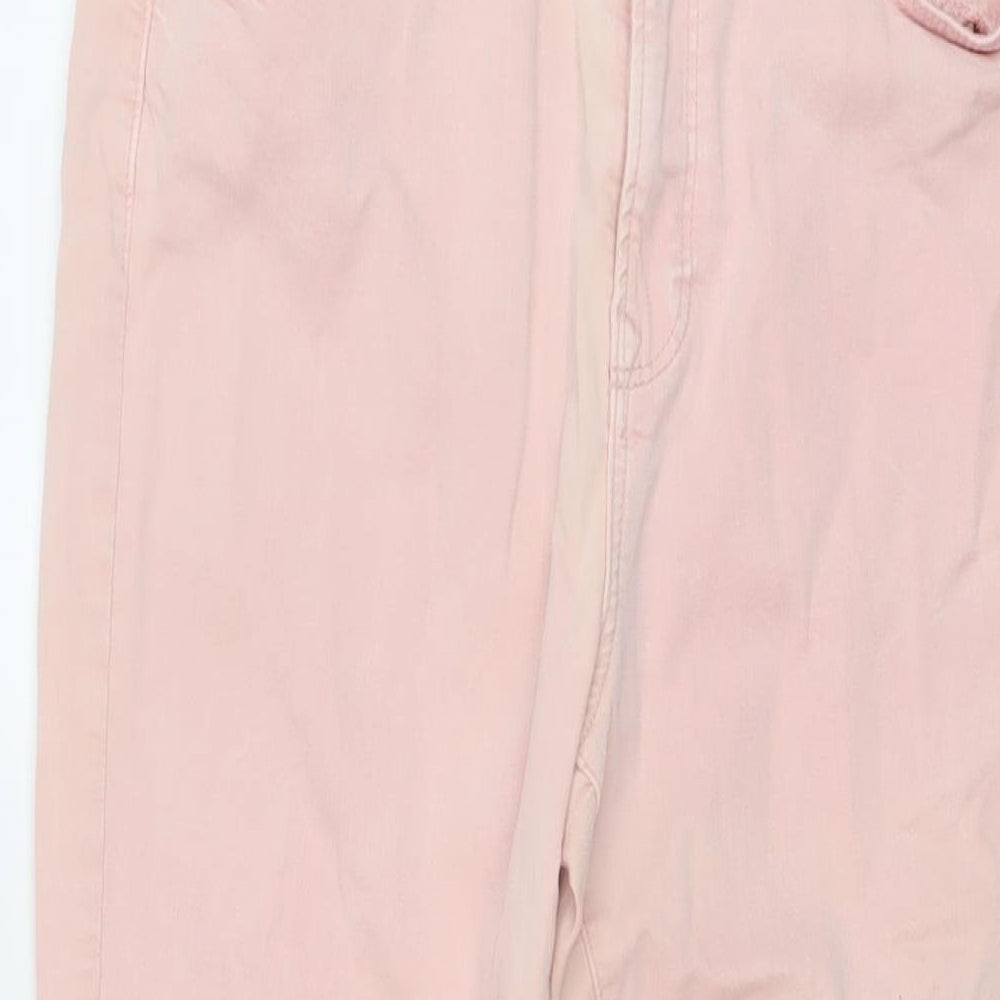 Womens UK Size 16 Stradivarius Regular Fit Skinny Pink Jeans