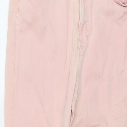 Womens UK Size 16 Stradivarius Regular Fit Skinny Pink Jeans