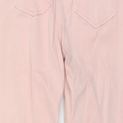 Womens UK Size 16 Stradivarius Regular Fit Skinny Pink Jeans