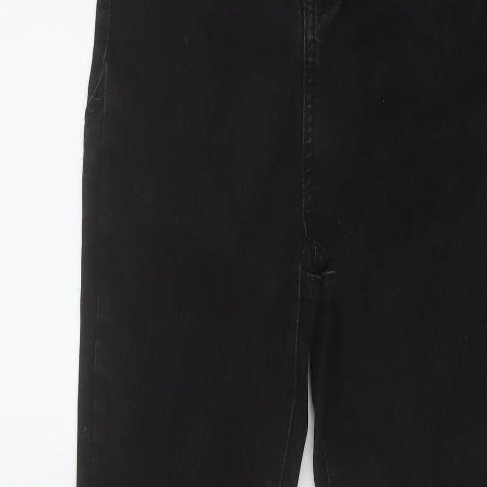 ASOS Womens Black Cotton Flared Jeans Size 26 in L32 in Regular Button