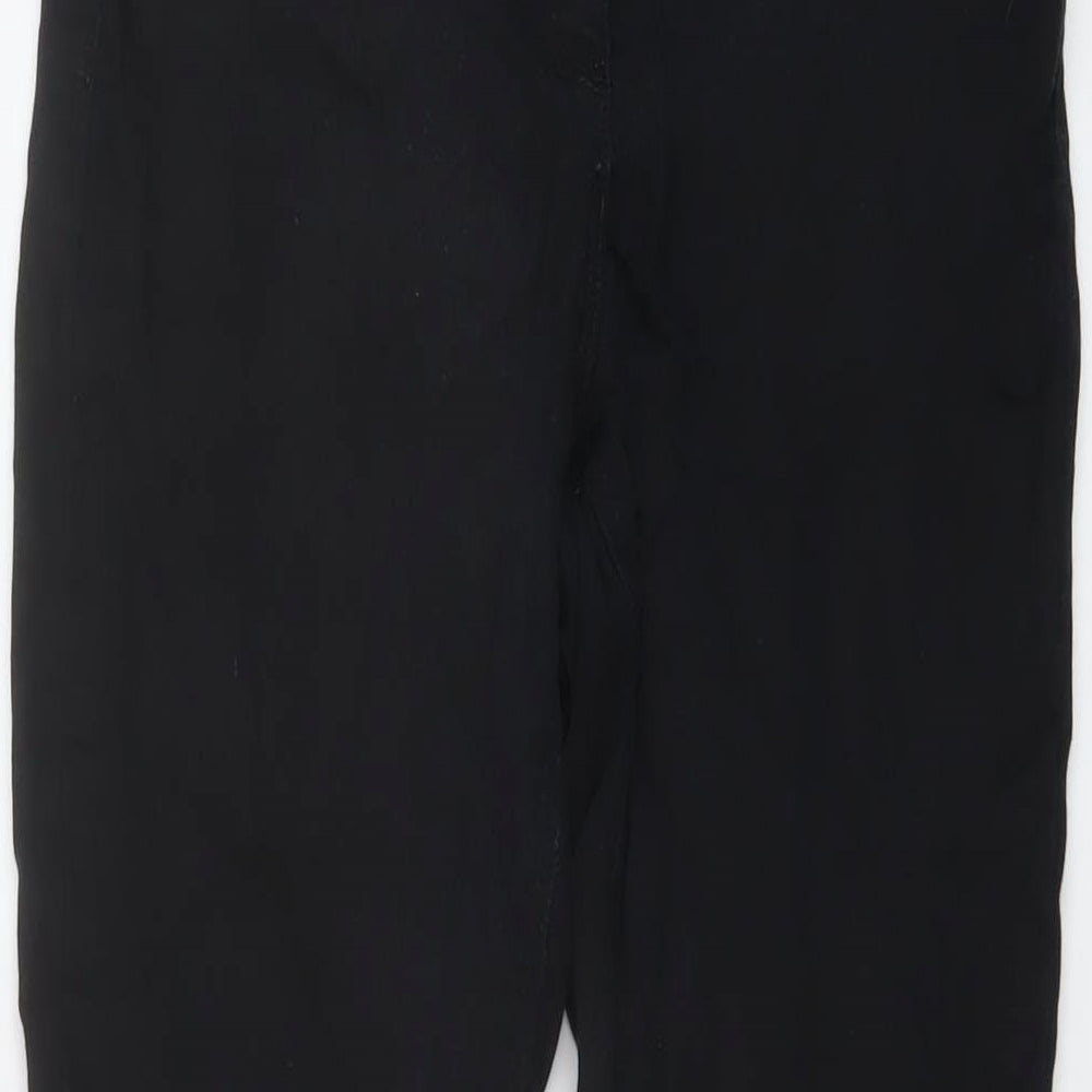 NEXT Womens Black Cotton Skinny Jeans Size 10 L27 in Regular Button