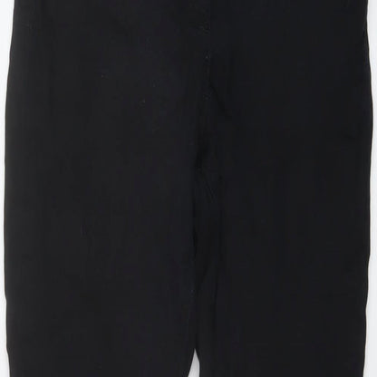NEXT Womens Black Cotton Skinny Jeans Size 10 L27 in Regular Button