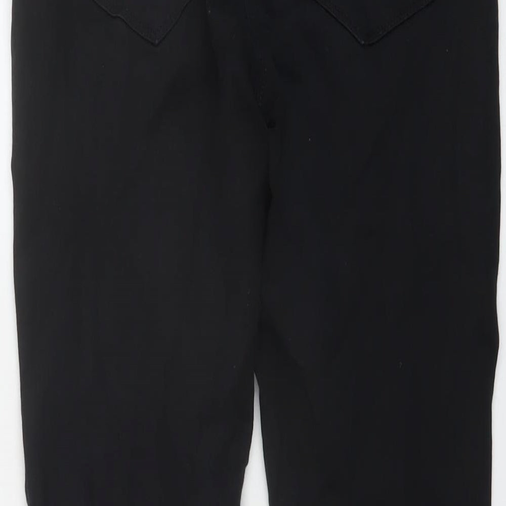 NEXT Womens Black Cotton Skinny Jeans Size 10 L27 in Regular Button