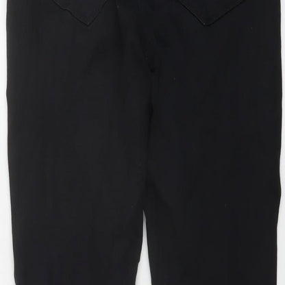 NEXT Womens Black Cotton Skinny Jeans Size 10 L27 in Regular Button