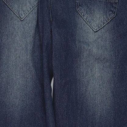 Giorgrio Mens Blue Cotton Straight Jeans Size 34 in L30 in Regular Button