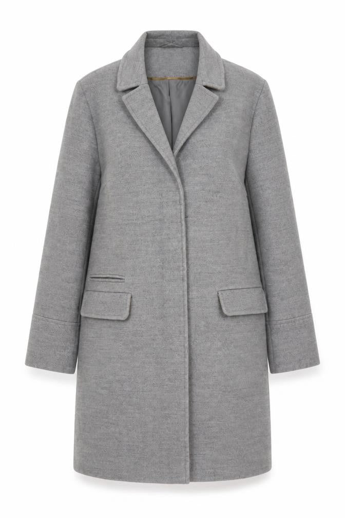 Womens UK Size 8 Topshop Grey Overcoat
